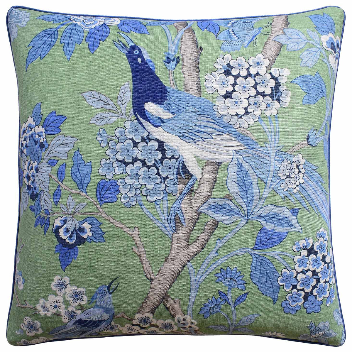 Hydrangea Bird Pillow