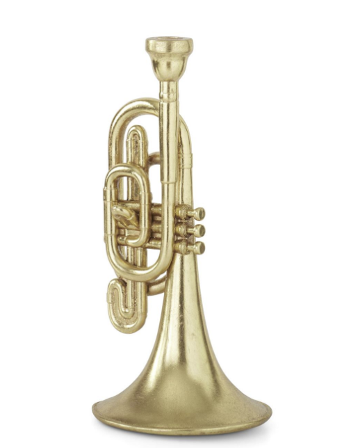 Gold Trumpet Taper Candleholder