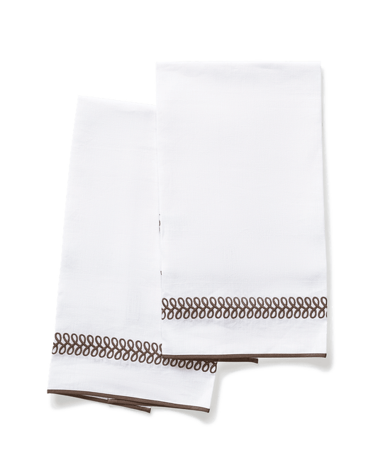 Astor Braid Guest Towel - set of 2