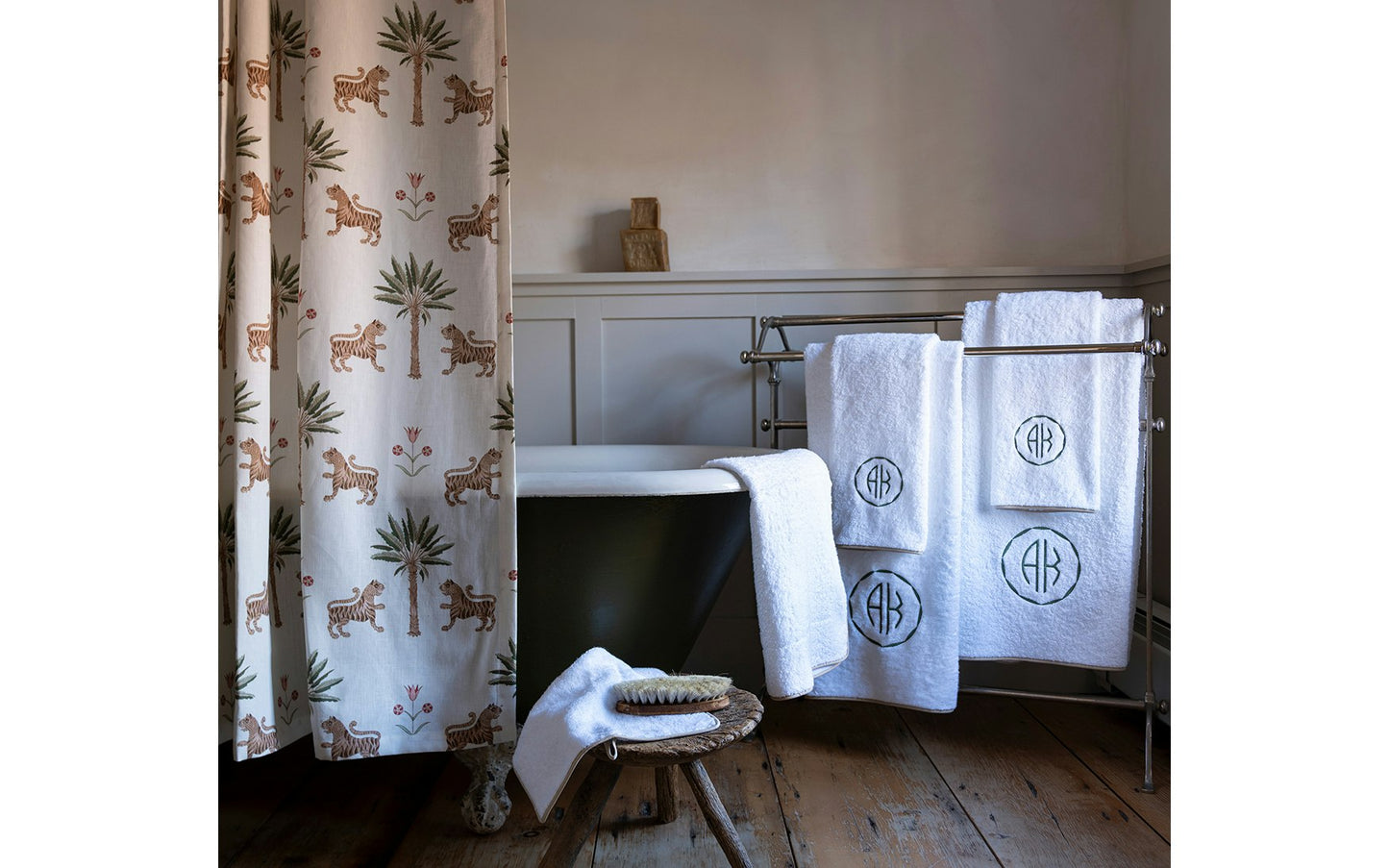 Tiger Palm Shower Curtain