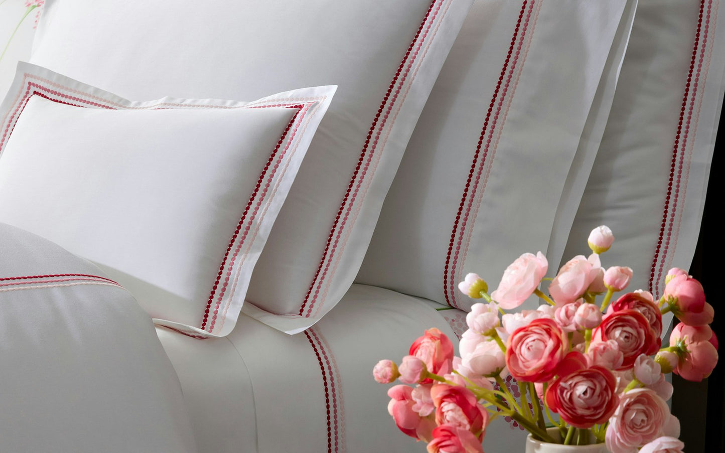 Amara Triple Pearl Pillowcase Pair