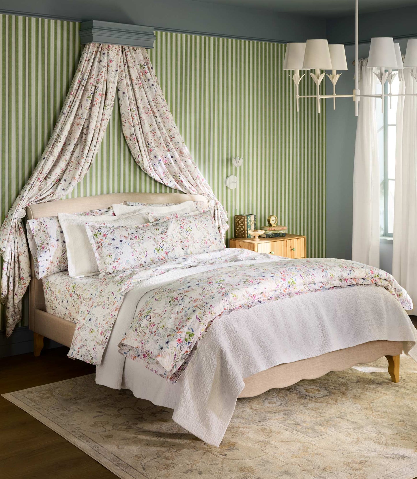 Chloe Floral Percale Duvet Set