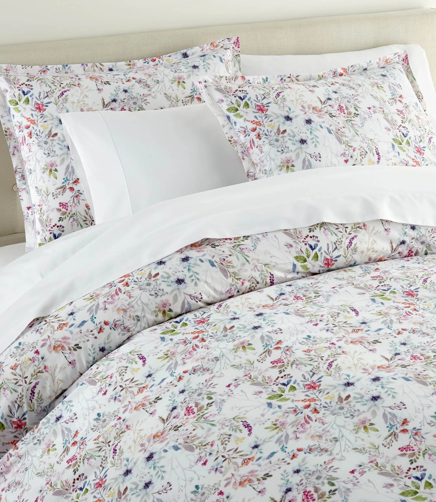 Chloe Floral Percale Duvet Set