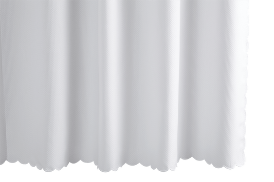 Diamond Pique Scallop Shower Curtain