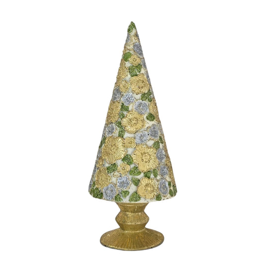 Beaded Petals Cone Tree