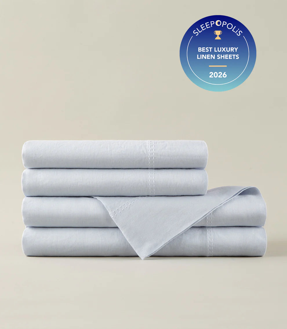 European Washed Linen Sheet Set