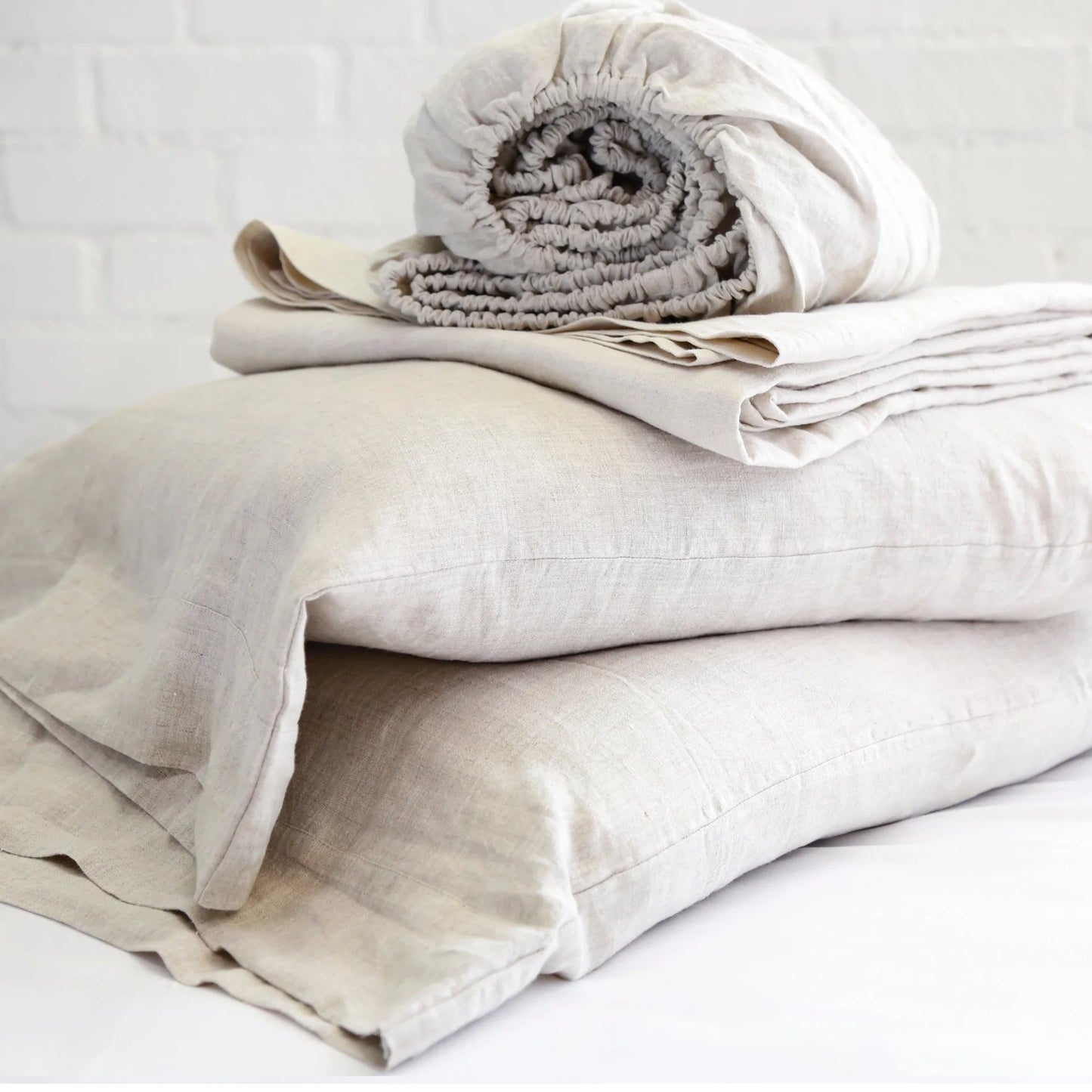 Linen Pillowcase (Single) (Pom Pom)