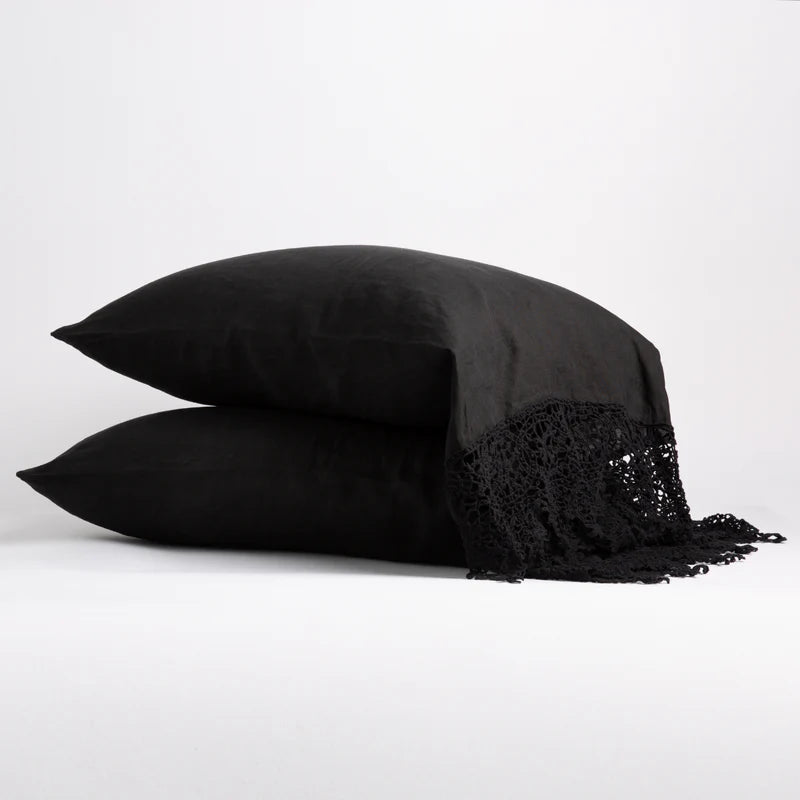 Linen Frida Lace Pillowcase (Single)