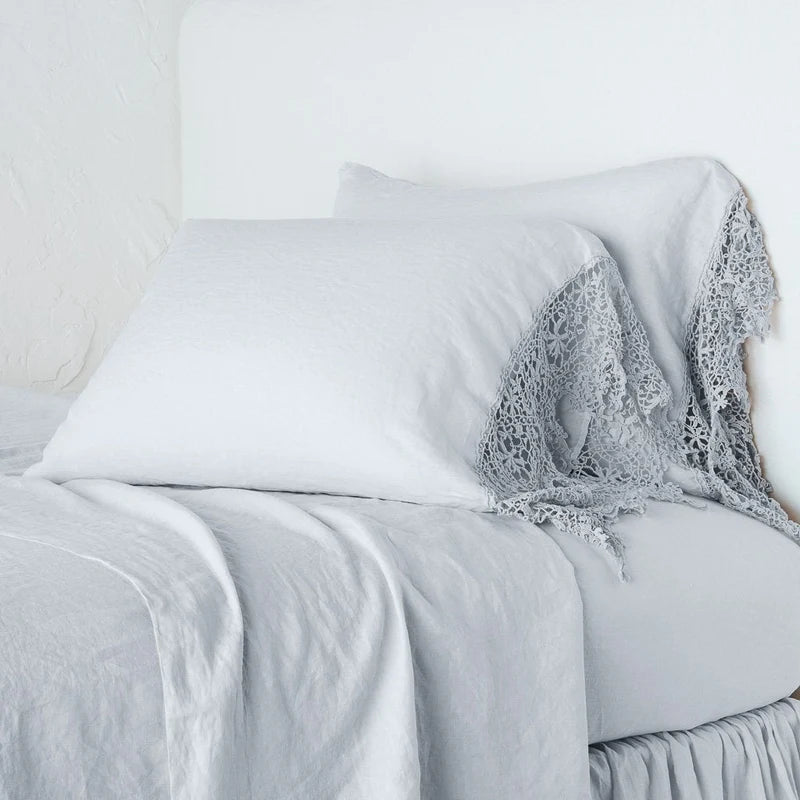 Linen Frida Lace Pillowcase (Single)