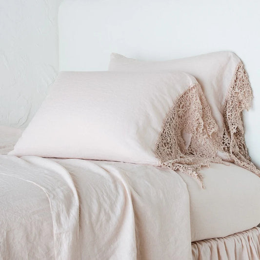 Linen Frida Lace Pillowcase (Single)