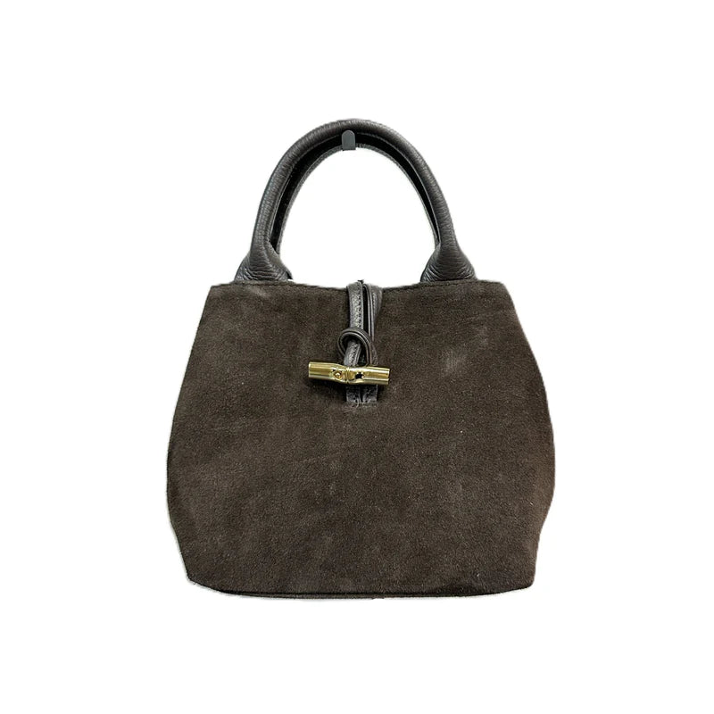 Suede Arm Tote Lock