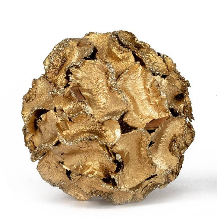 Glittered Coco Ball Ornament