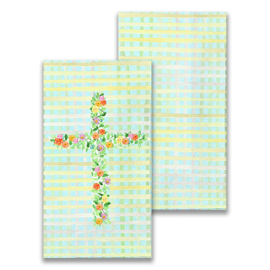 Cross w/ Flowers Guest Napkin