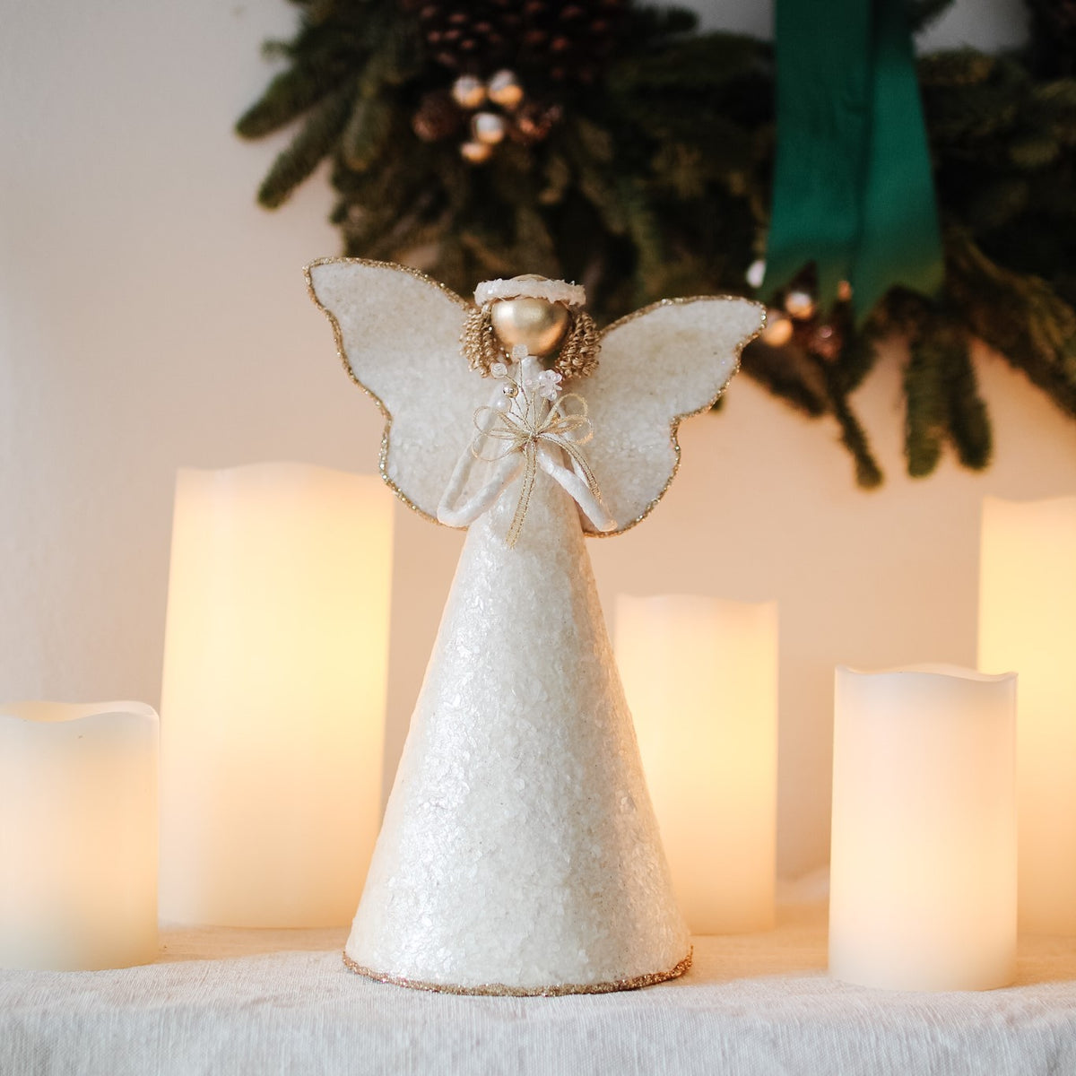 Capiz Flakes Angel Tree Topper