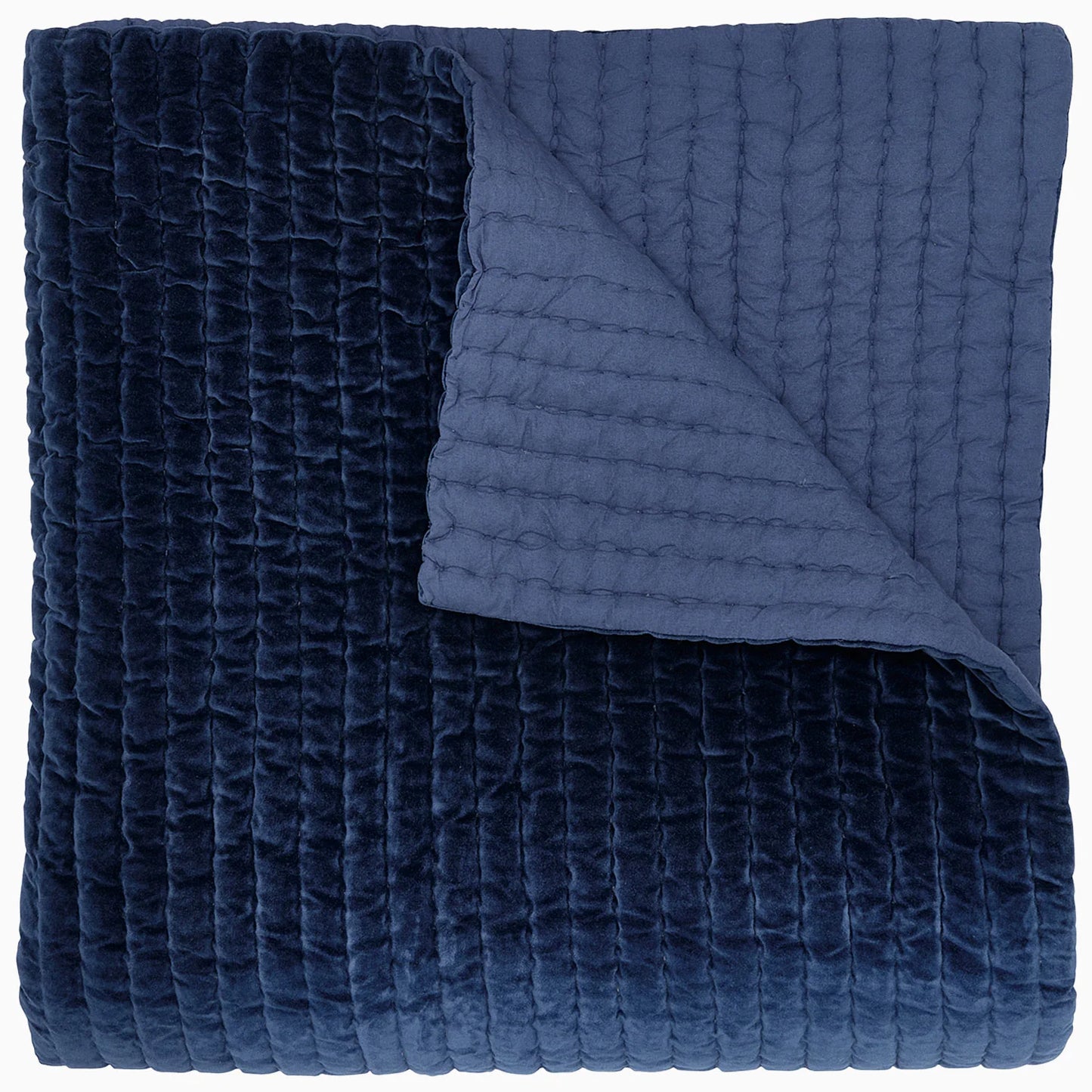 Hand Stitched Cotton Velvet Coverlet