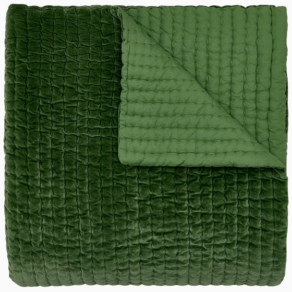 Hand Stitched Cotton Velvet Coverlet