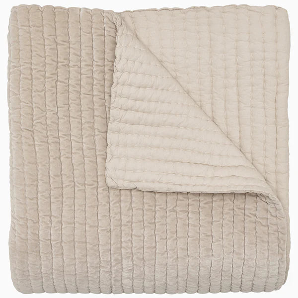 Hand Stitched Cotton Velvet Coverlet