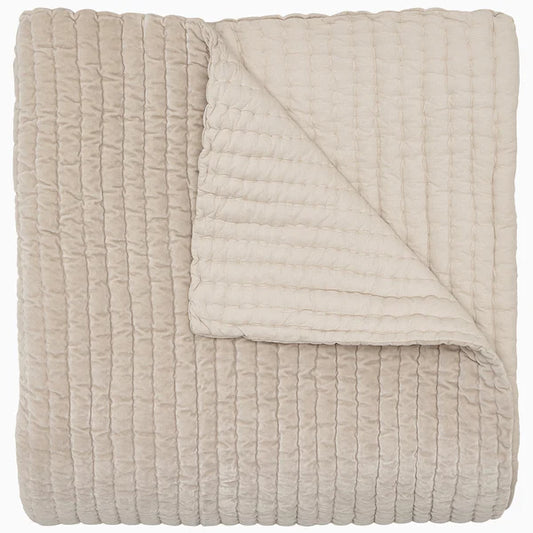 Hand Stitched Cotton Velvet Coverlet