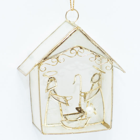 Capiz Nativity House Ornament