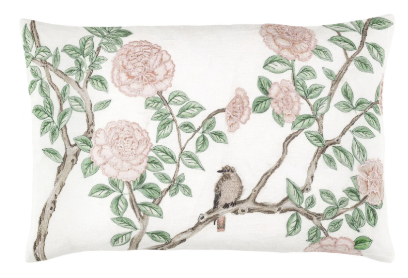 Jolie Embroidered Decorative Pillow Cover w/ Insert