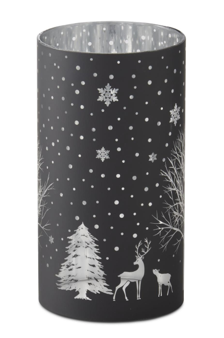 Winter Scene Candle Slip Cover