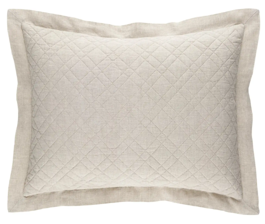 Washed Linen Quilted Sham