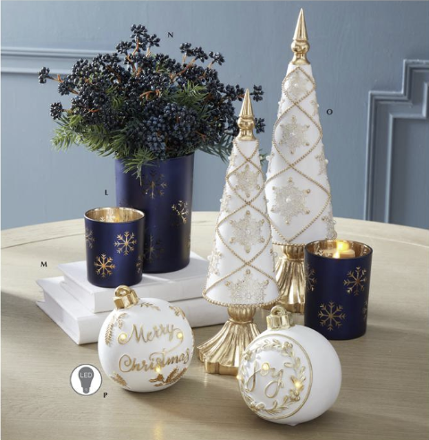 Matte Blue Snowflake Glass Container