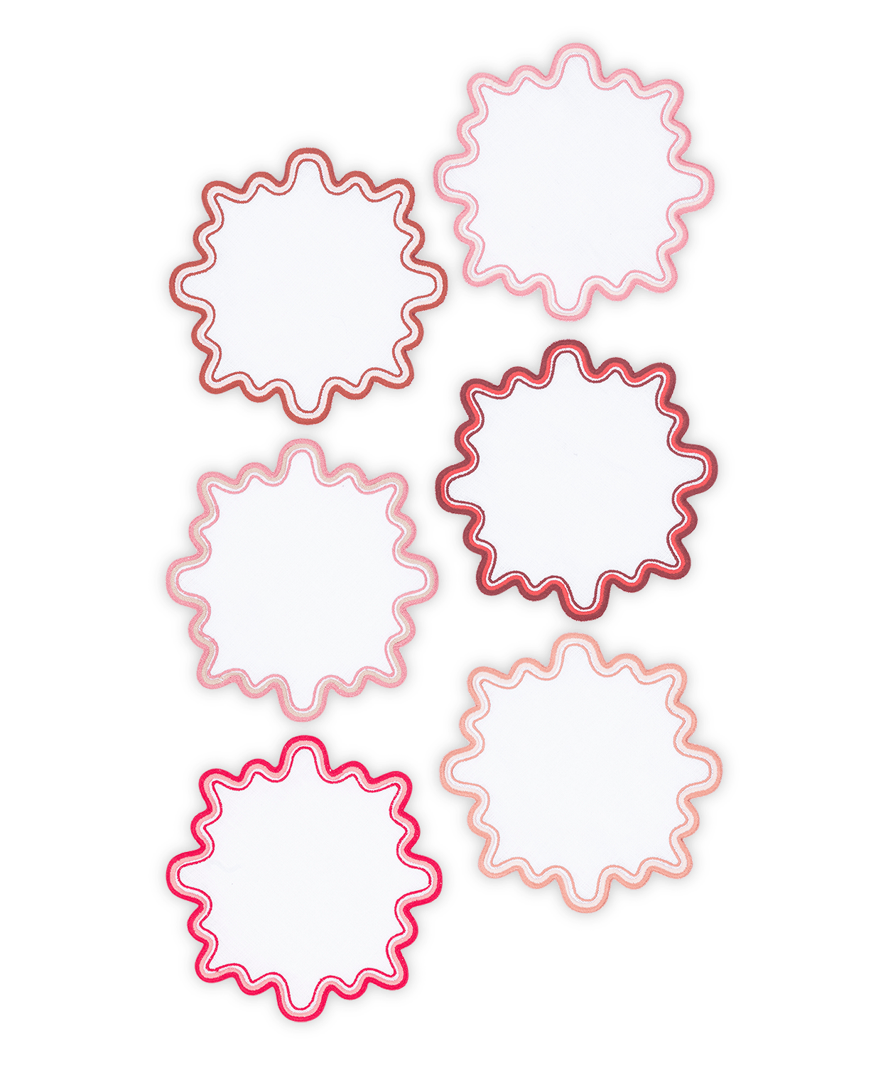 Wave 6" Round Cocktail Napkins - Set of 6