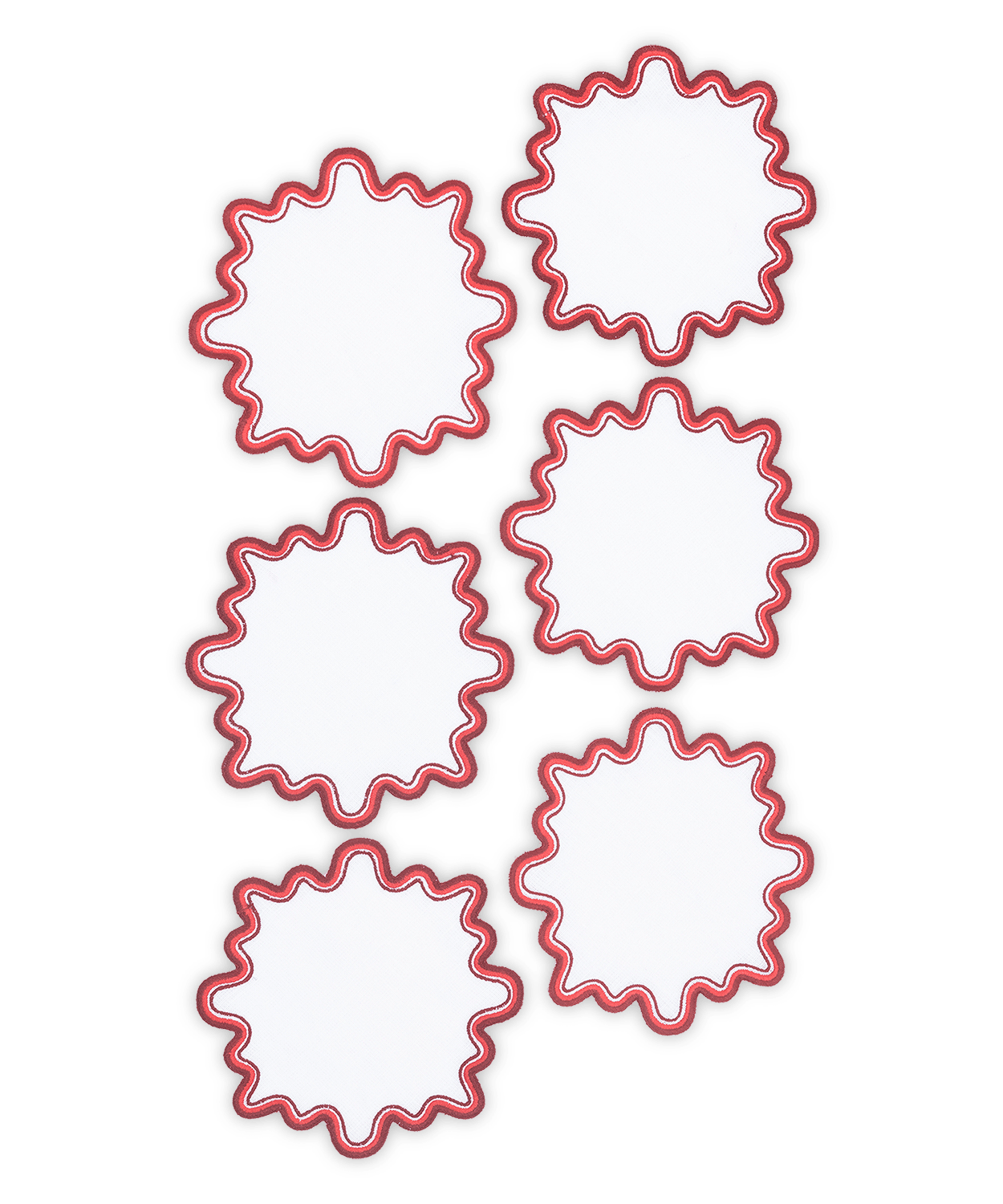 Wave 6" Round Cocktail Napkins - Set of 6