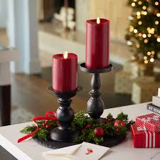 Small Burgundy Flameless Candle Pillar
