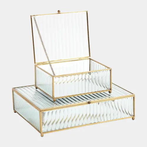 Hannah Reeded Glass Box